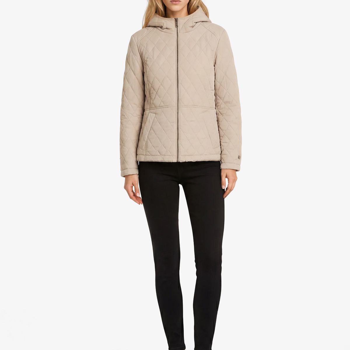 TOMMY HILFIGER - Parka Acolchada Con Cierre Beige Tommy Hilfiger