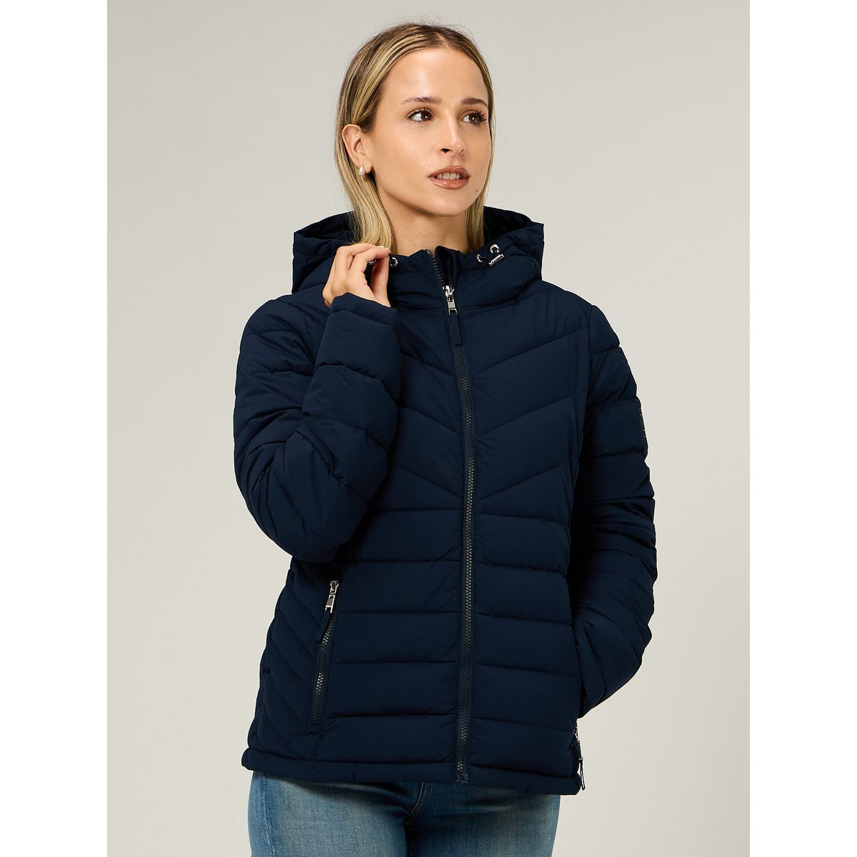 TOMMY HILFIGER - Parka Ligera Acolchada Azul Tommy Hilfiger