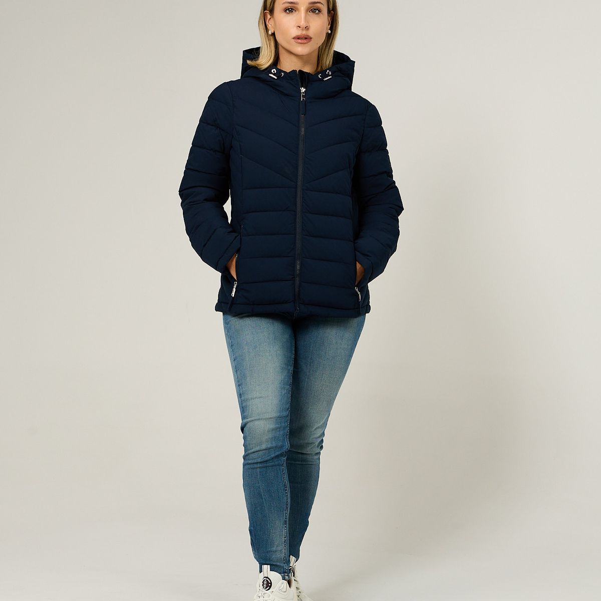 TOMMY HILFIGER - Parka Ligera Acolchada Azul Tommy Hilfiger