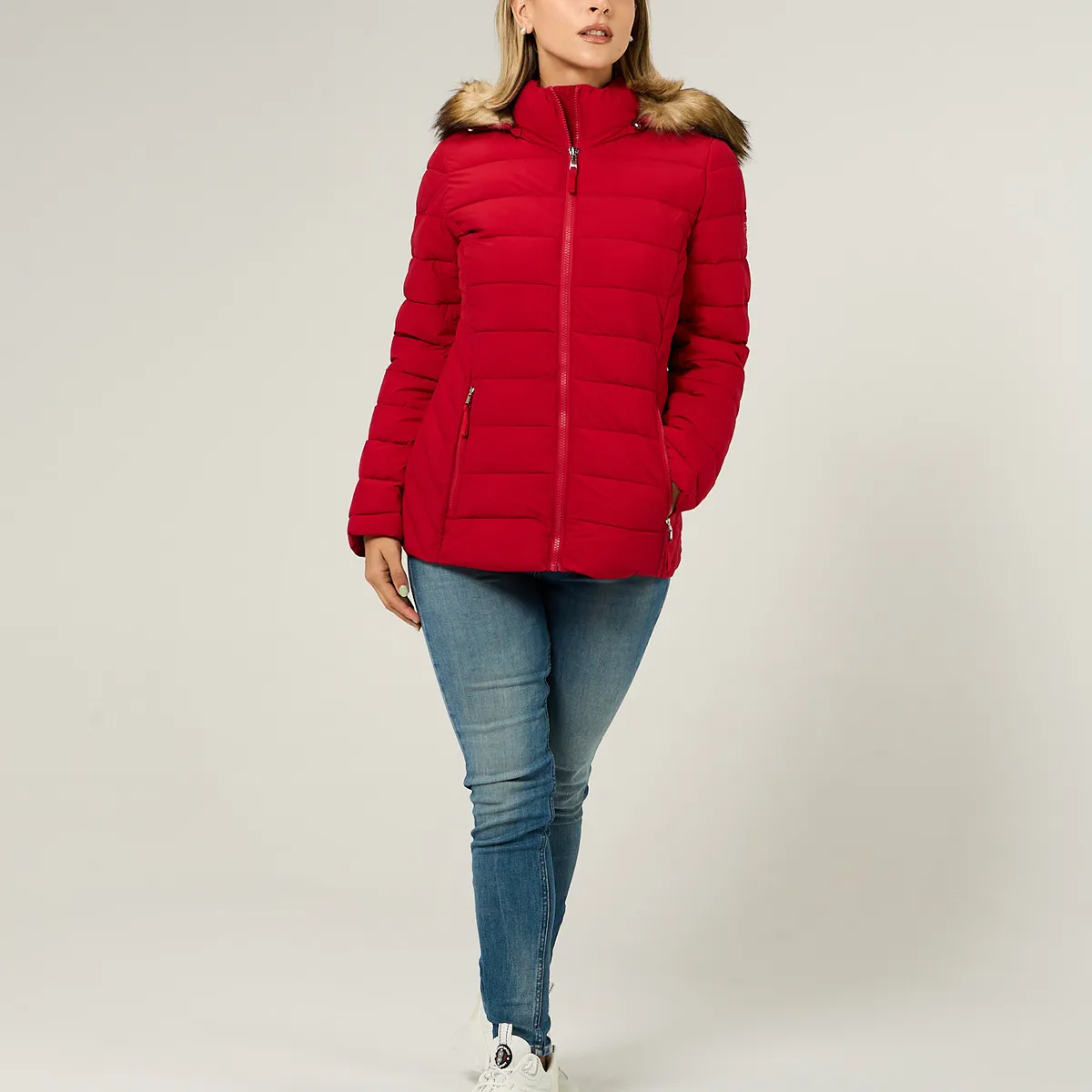 TOMMY HILFIGER - Parka Puffer Acolchada Rojo Tommy Hilfiger