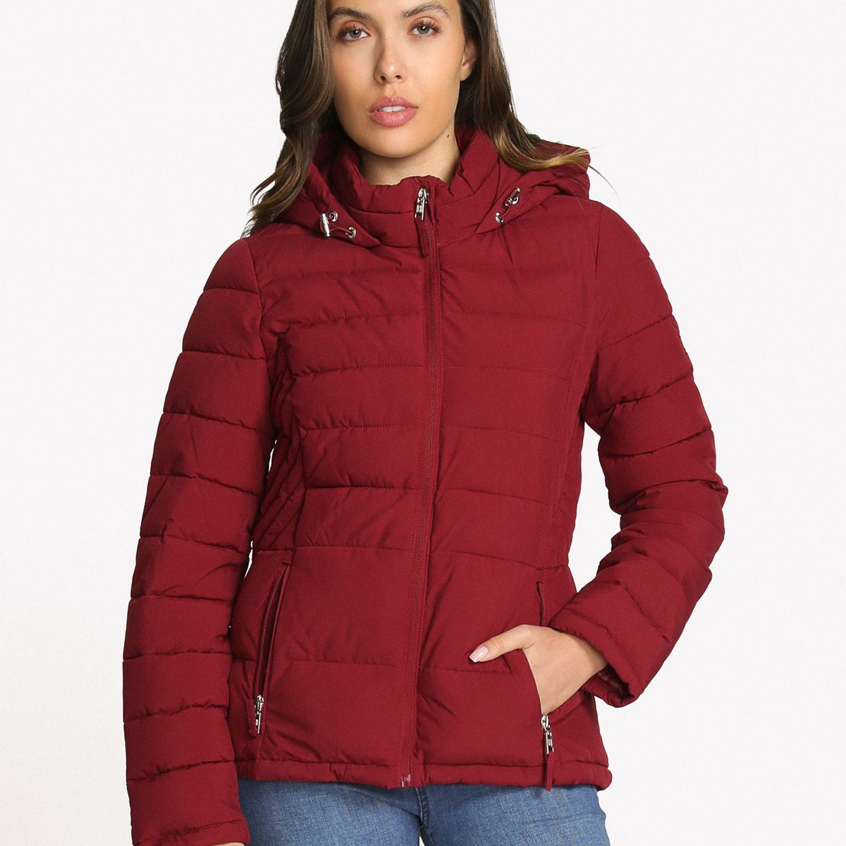 TOMMY HILFIGER - Parka Acolchada Solid Burdeo Tommy Hilfiger