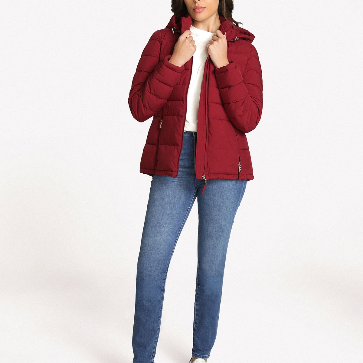 TOMMY HILFIGER - Parka Acolchada Solid Burdeo Tommy Hilfiger