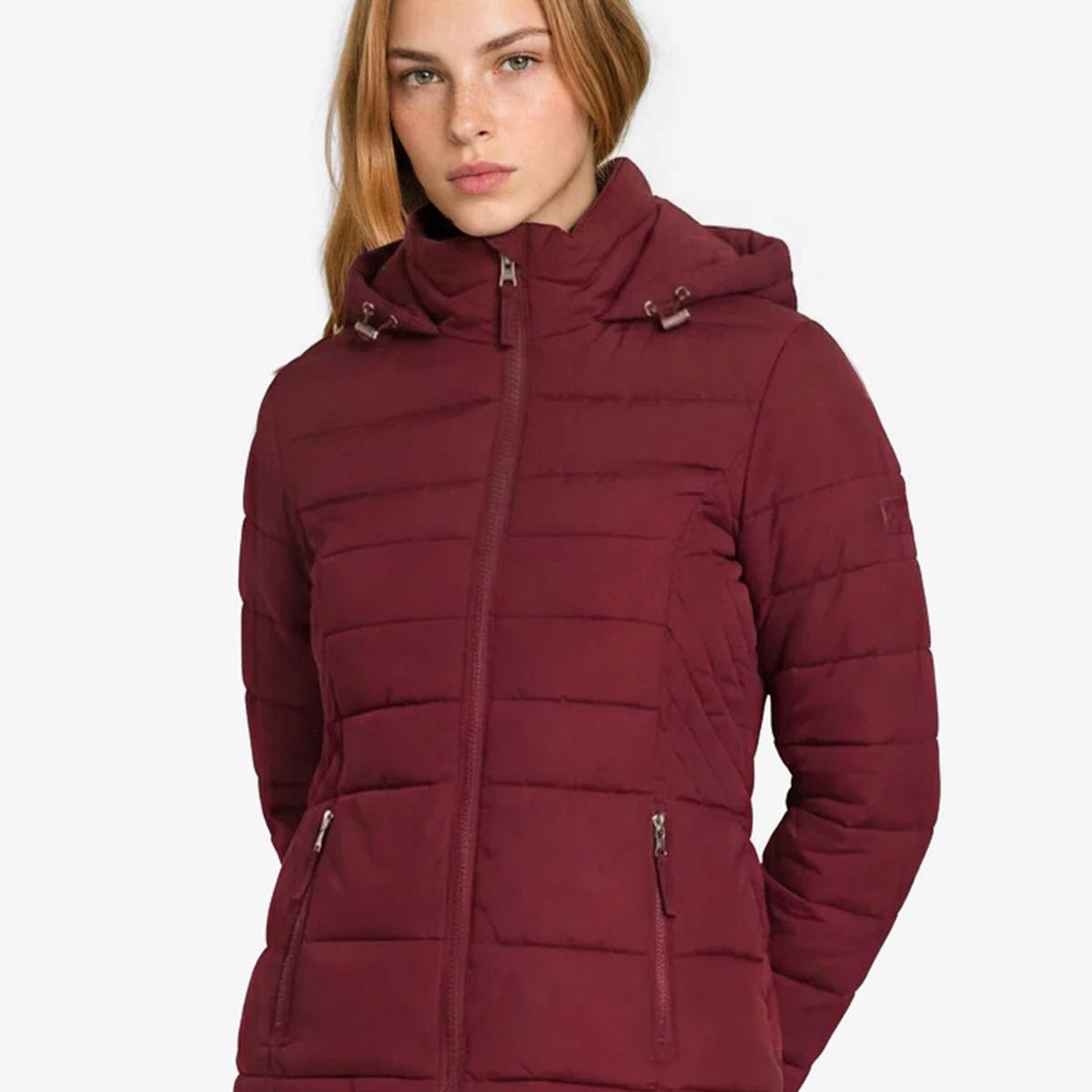 TOMMY HILFIGER - Parka Acolchada Solid Burdeo Tommy Hilfiger