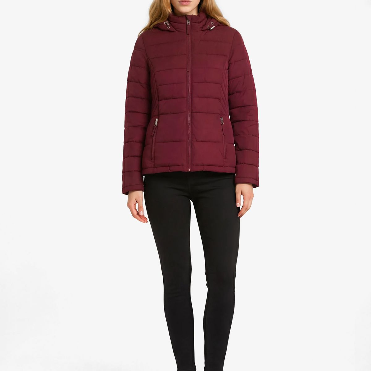 TOMMY HILFIGER - Parka Acolchada Solid Burdeo Tommy Hilfiger