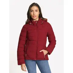 TOMMY HILFIGER - Parka Acolchada Solid Burdeo