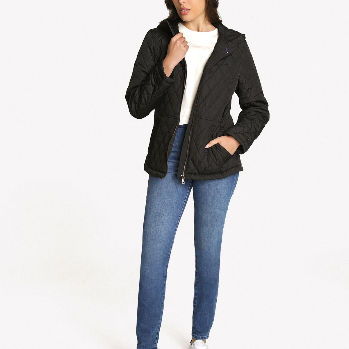 TOMMY HILFIGER - Parka Acolchada Con Cierre Negro Tommy Hilfiger