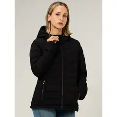 TOMMY HILFIGER - Parka Ligera Acolchada Negro
