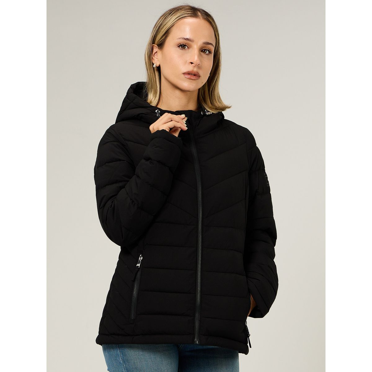 TOMMY HILFIGER - Parka Ligera Acolchada Negro Tommy Hilfiger