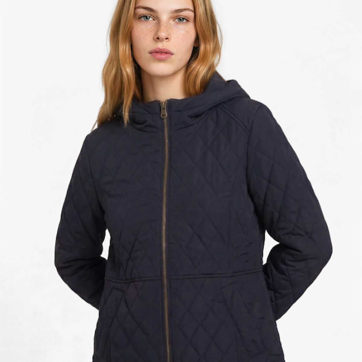 TOMMY HILFIGER - Parka Acolchada Con Cierre Azul Tommy Hilfiger