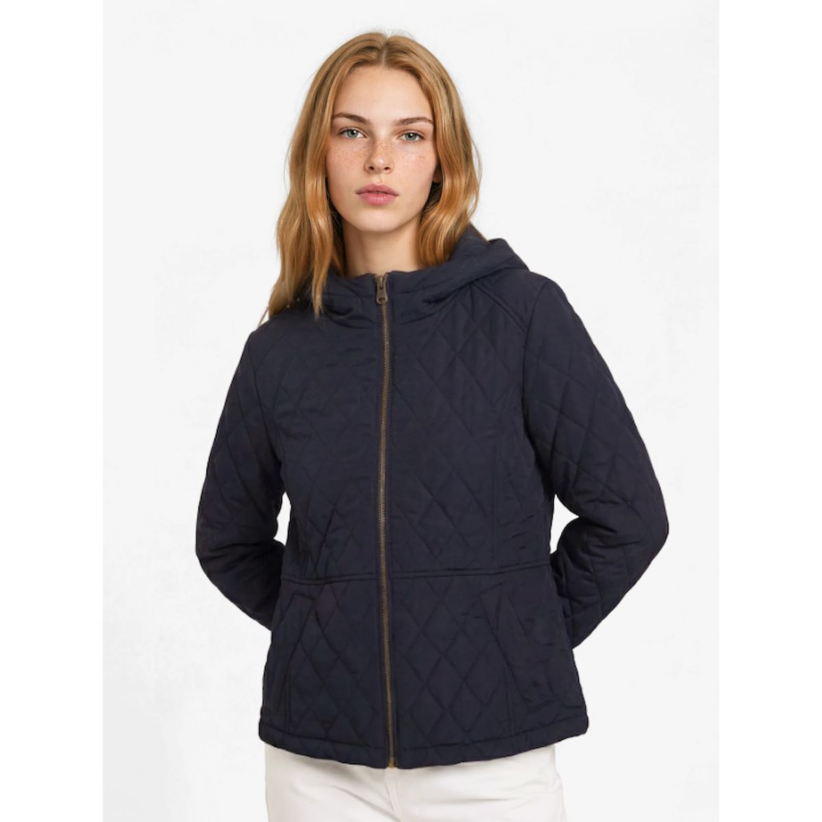 TOMMY HILFIGER - Parka Acolchada Con Cierre Azul Tommy Hilfiger