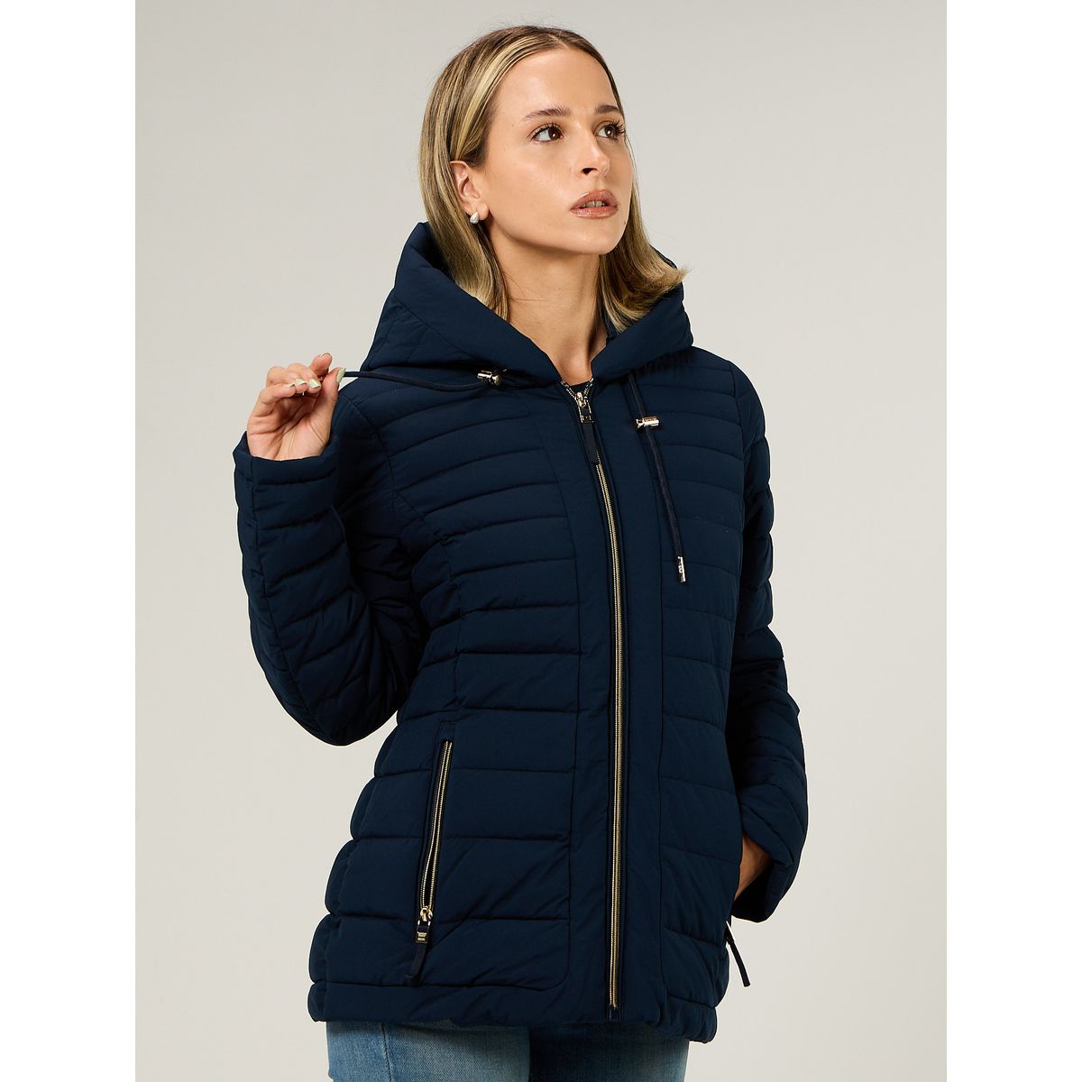TOMMY HILFIGER - Parka Ligera Acolchada Azul Tommy Hilfiger
