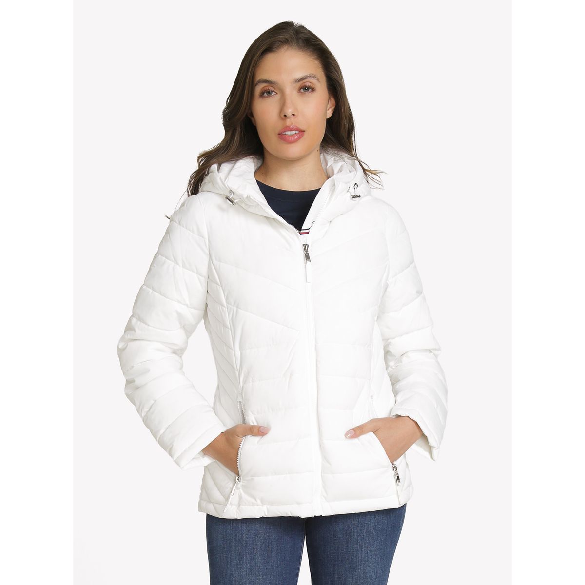 TOMMY HILFIGER - Parka Ligera Acolchada Blanco Tommy Hilfiger