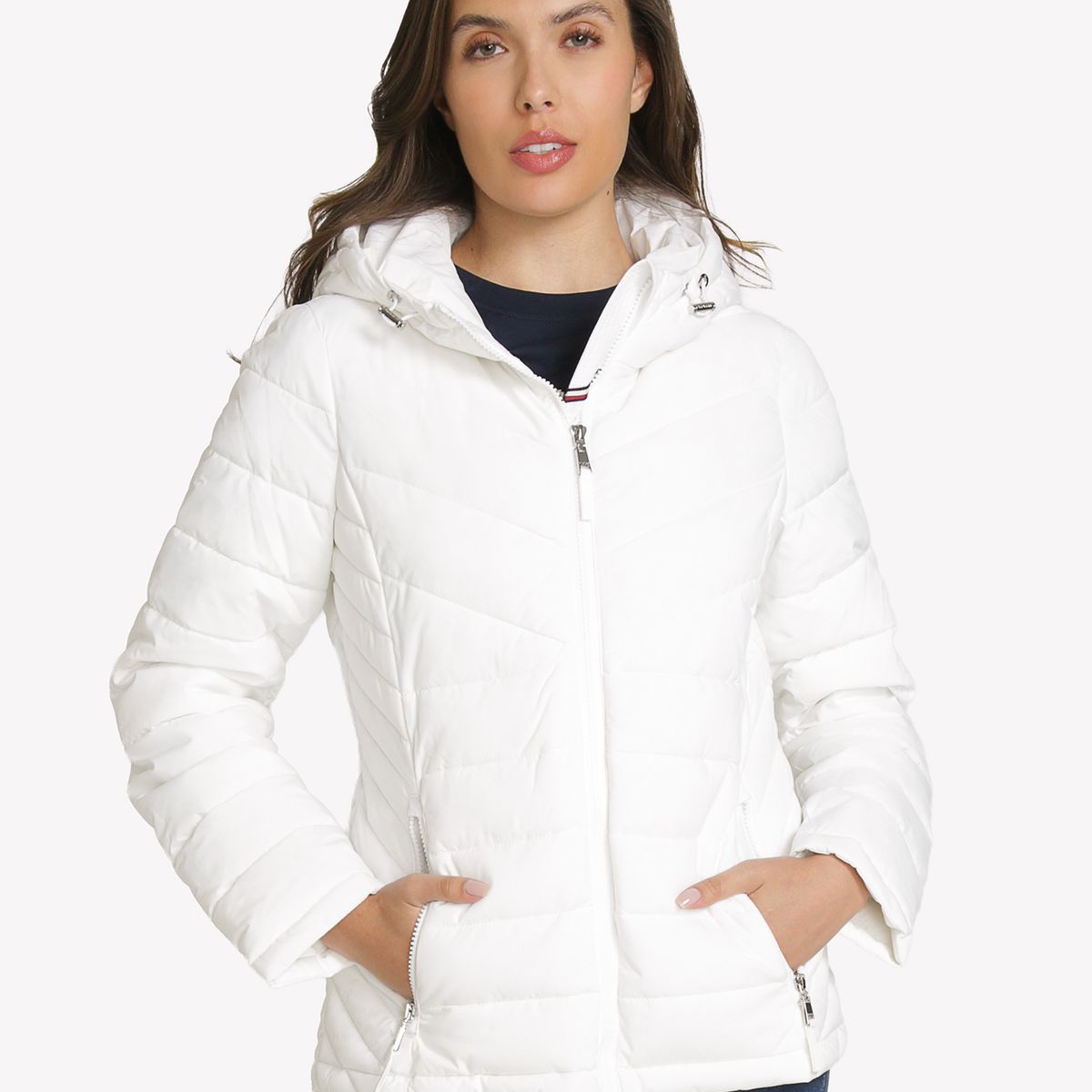 TOMMY HILFIGER - Parka Ligera Acolchada Blanco Tommy Hilfiger
