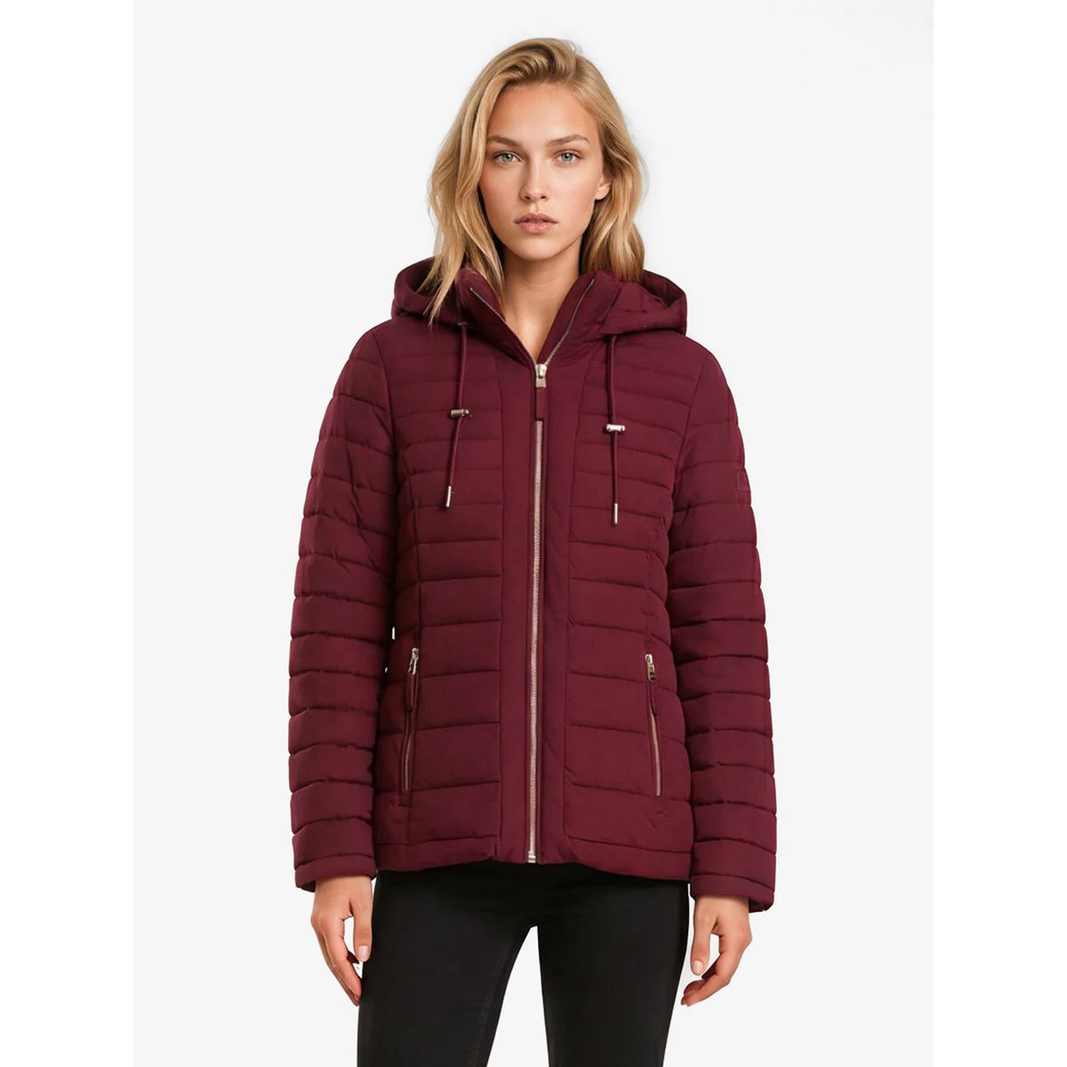 TOMMY HILFIGER - Parka Ligera Acolchada Burdeo Tommy Hilfiger
