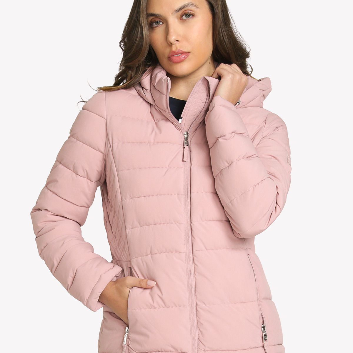 TOMMY HILFIGER - Parka Acolchada Solid Rosado Tommy Hilfiger