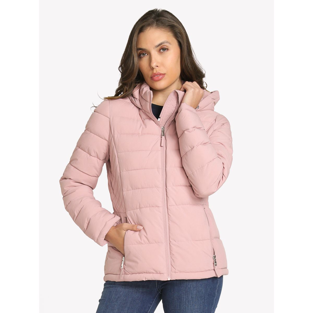 TOMMY HILFIGER - Parka Acolchada Solid Rosado Tommy Hilfiger