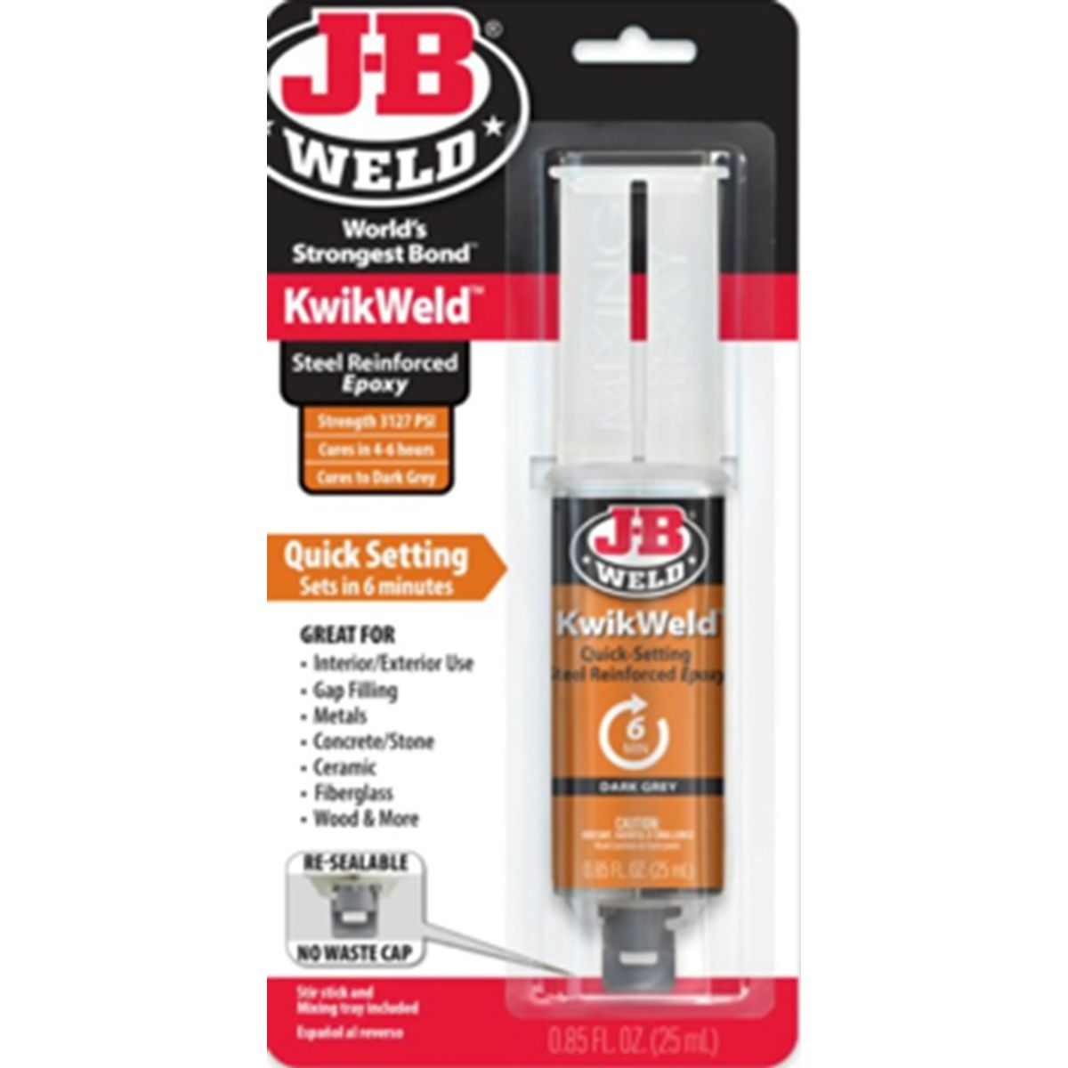 GENERICO - Jeringa soldadura rápida para metal 25 ml. J-B Weld 50176