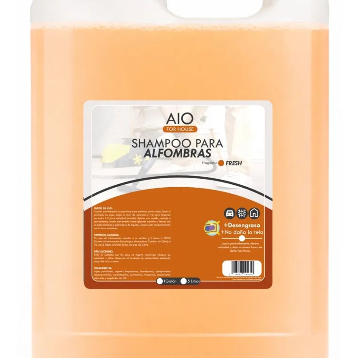 GENERICO - Shampoo Espumoso Para Alfombras & Tapices 5 Litros