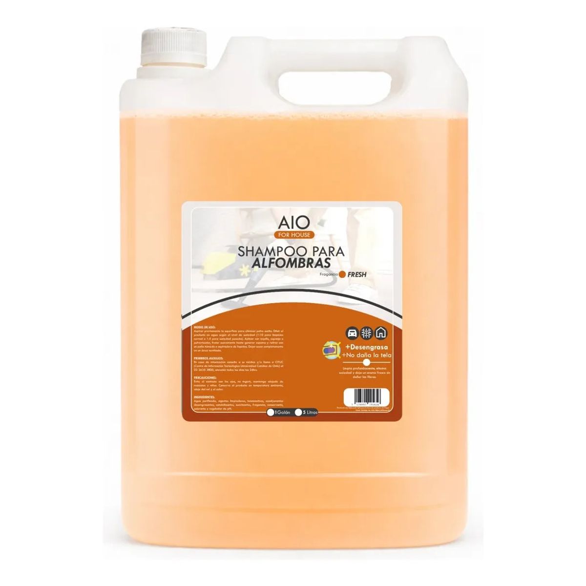 GENERICO - Shampoo Espumoso Para Alfombras & Tapices 5 Litros