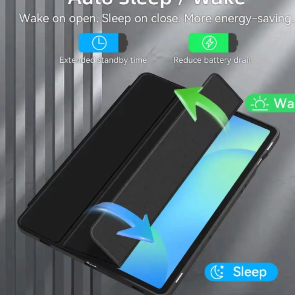GENERICO - Funda Con Ranura Smartcover Para Samsung A11 8.7 2025 Negro