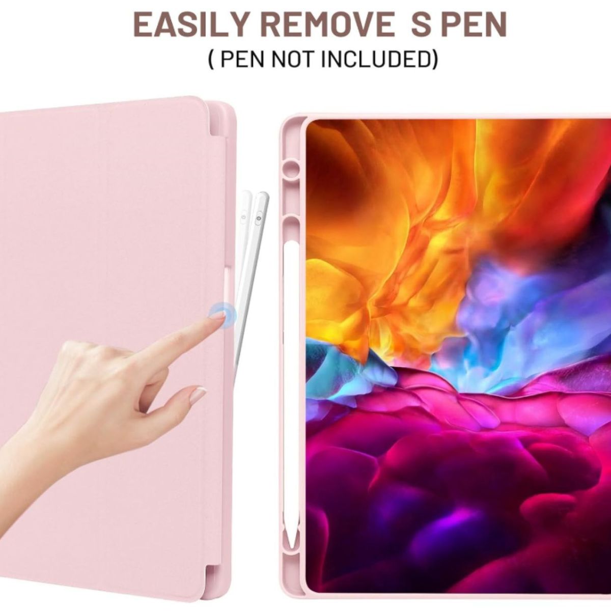 GENERICO - Funda Con Ranura Smartcover Para Tablet Samsung A11+ Rosa