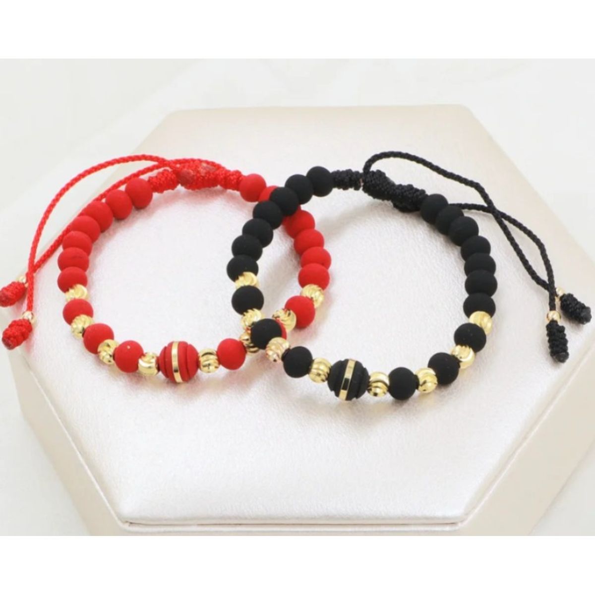 GENERICO - Brazalete Pareja Balines Italianos Oro Laminado 18K