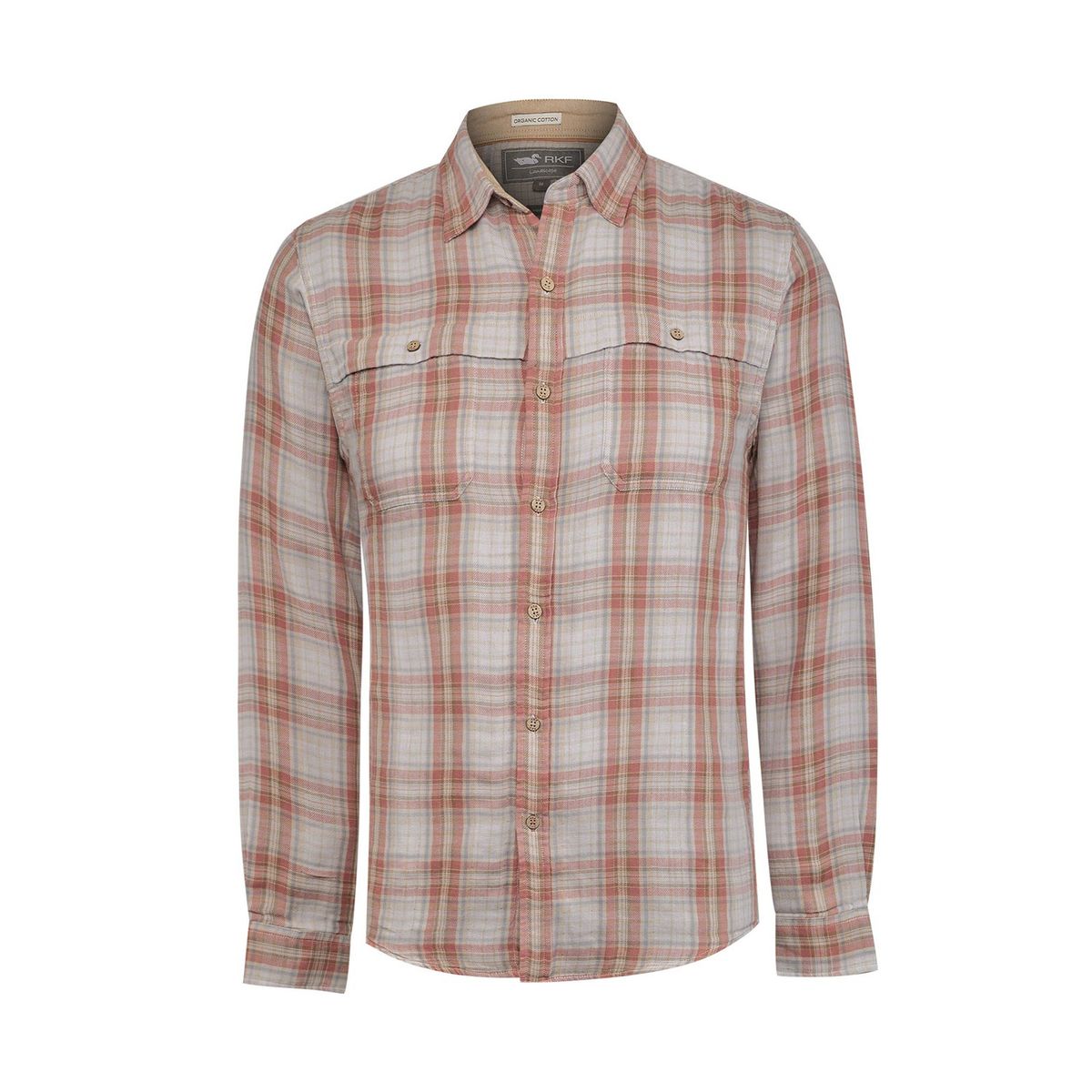 ROCKFORD - Camisa Algodón Orgánico Hombre Bradford Terracota ROCKFORD