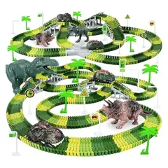 GENERICO - 340pcs Pista Carreras Juguetes Niños Con Coche De Dinosaurio BELUG