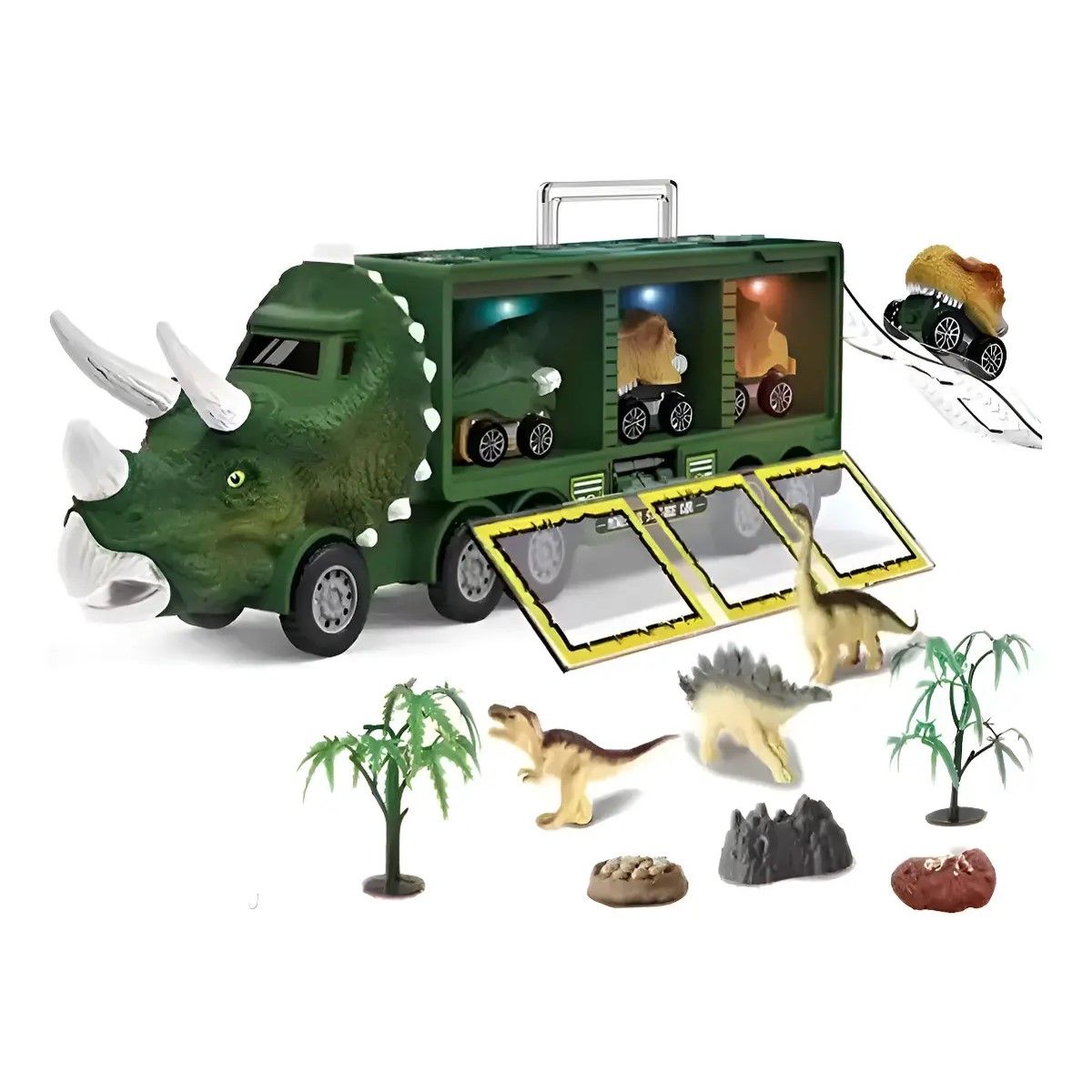 GENERICO - Camion Dinosaurios Autitos Con Luces Y Sonidos Dinosaurio BELUG