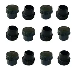 GENERICO - Regaton Redondo Interior 5/8" Negro - 100 unidades