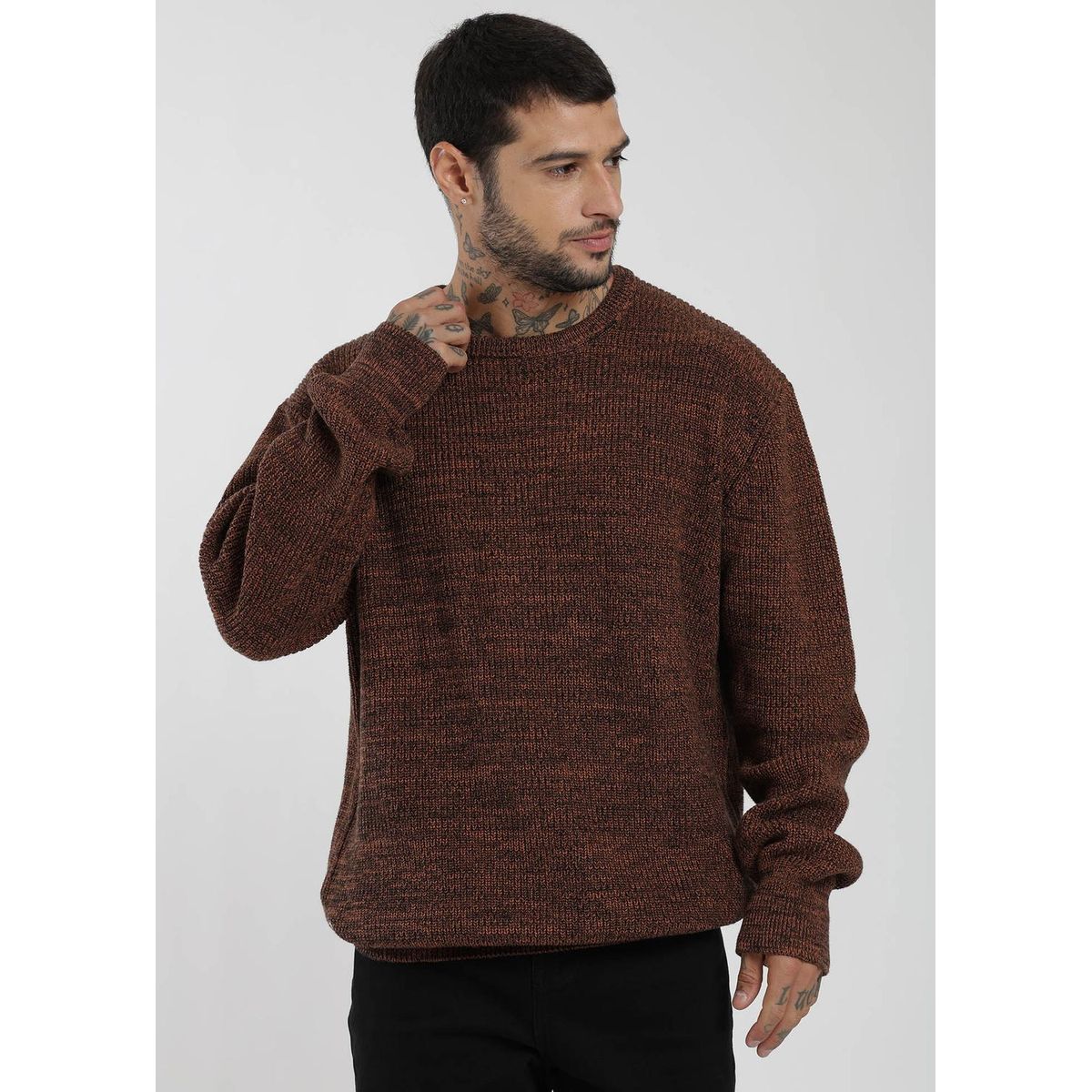 KAYA UNITE - Chaleco Tejido Cuello Redondo Melange Hombre