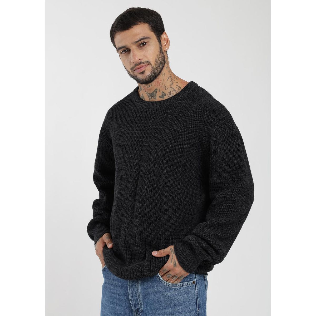 KAYA UNITE - Chaleco Tejido Cuello Redondo Melange Hombre