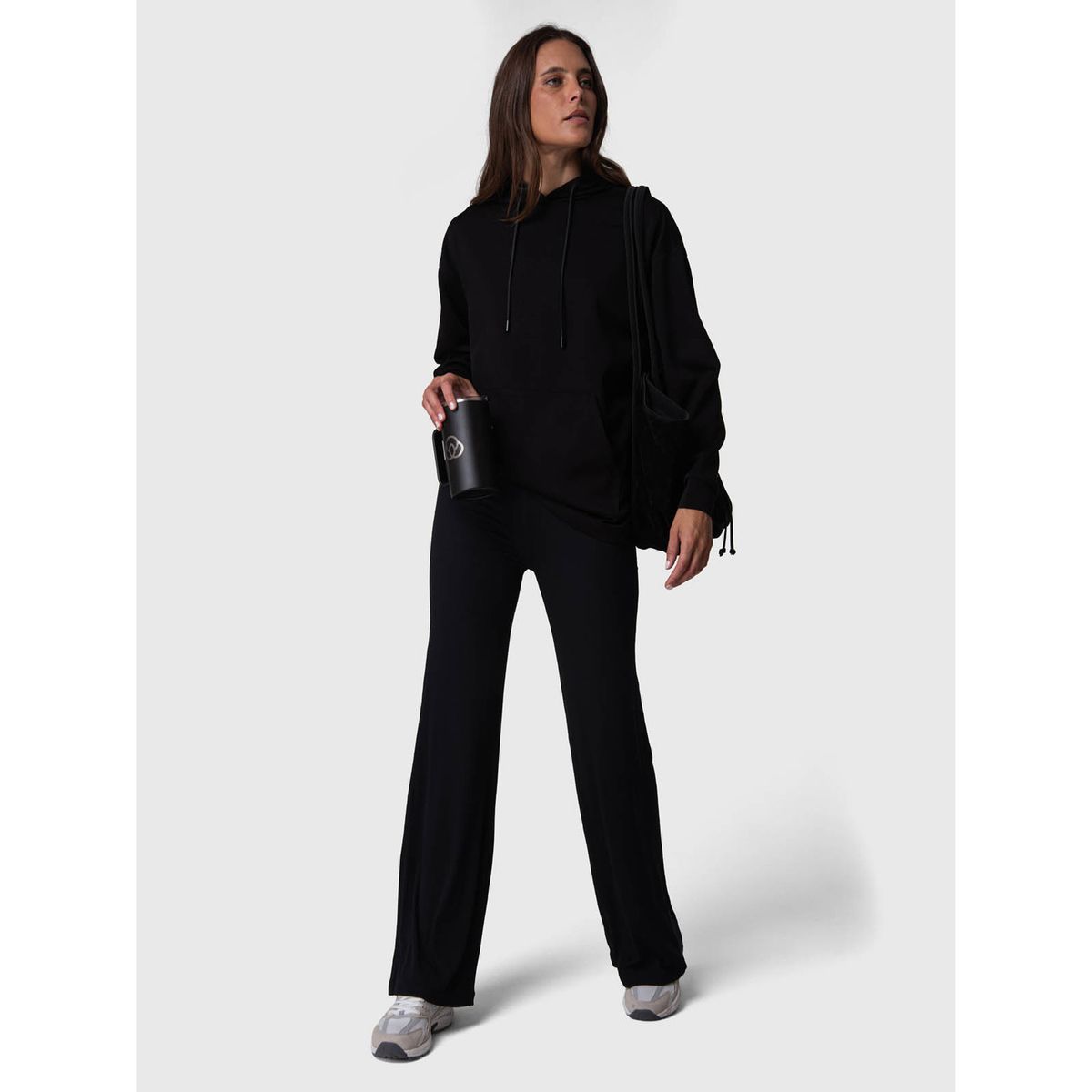 BSOUL - Poleron Mujer Hoodie Mara Rec Negro BSOUL