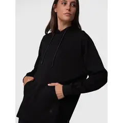 BSOUL - Poleron Mujer Hoodie Mara Rec Negro