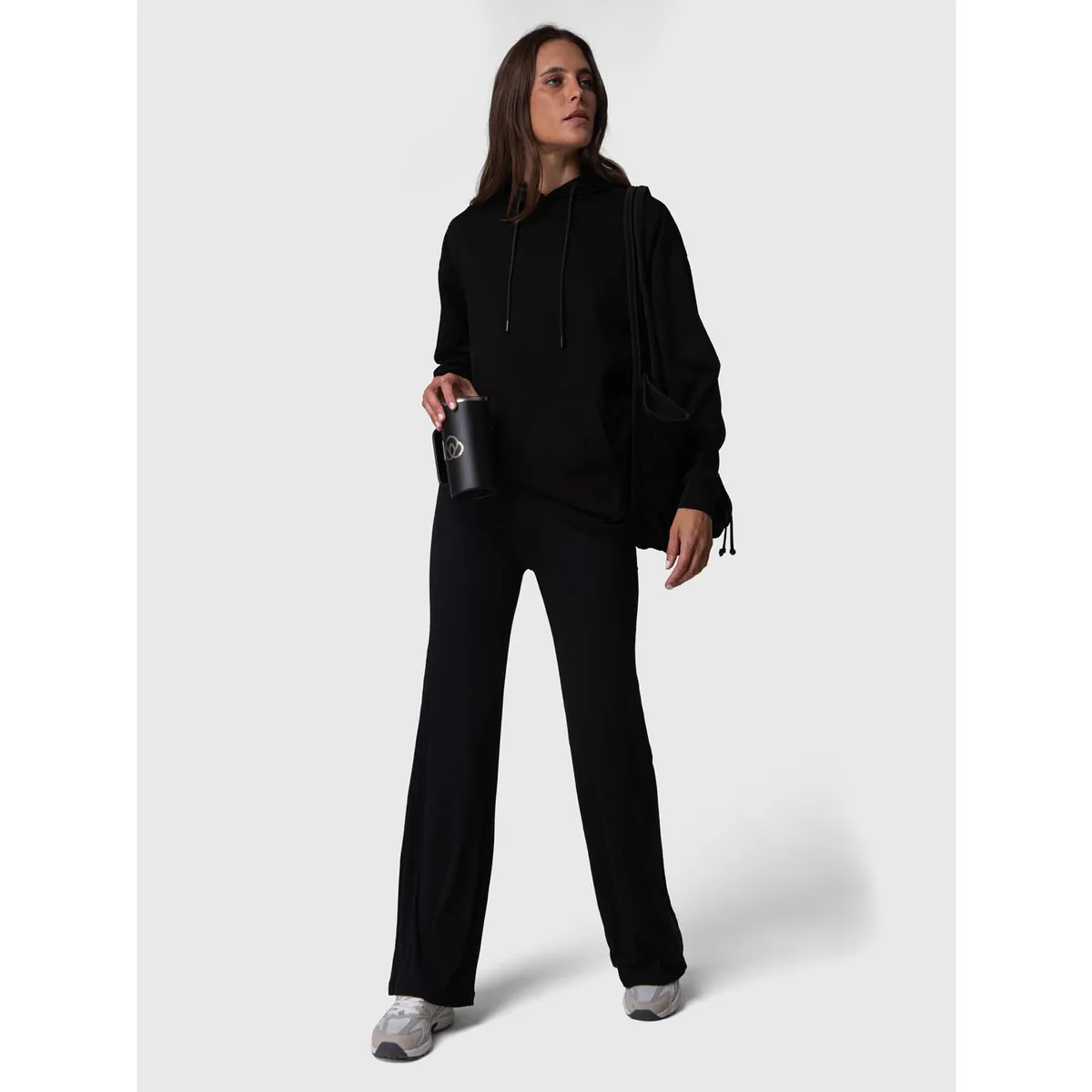 BSOUL - Poleron Mujer Hoodie Mara Rec Negro BSOUL