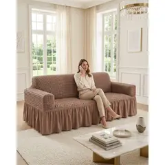 GENERICO - Protector De Sillón Turco 2 Cuerpos Diseño Elegante