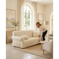GENERICO - Protector De Sillón Turco 3 Cuerpos Diseño Elegante