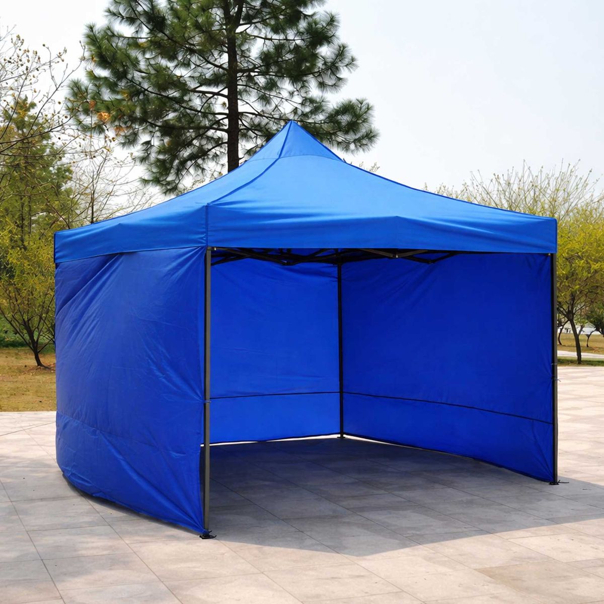 GENERICO - Lona Impermeable Lateral Carpa Universal Toldo 3x3x3mt Azul