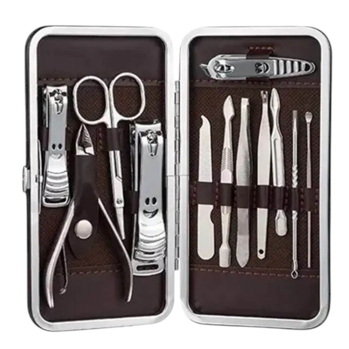 GENERICO - Set Manicure 12 Piezas Corta Uñas Pinzas Herramientas