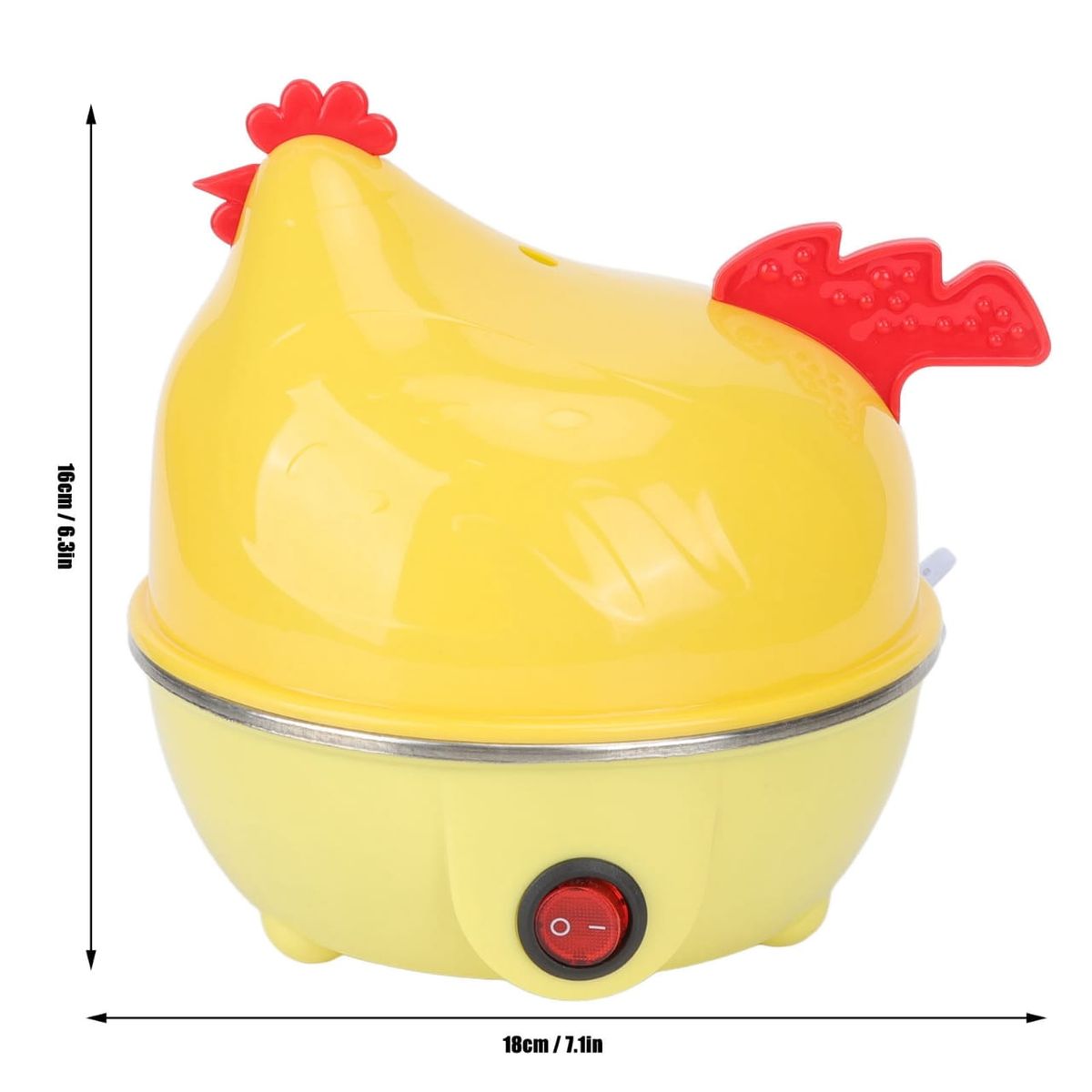 GENERICO - Hervidor Cocedor De Huevos Al Vapor 7 Huevos Gallina