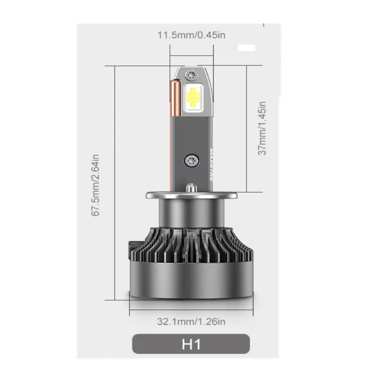 GENERICO - Ampolletas Mini Turbo Led Trx57 Chip CSP 36000lm H1 con Canbus Integrado