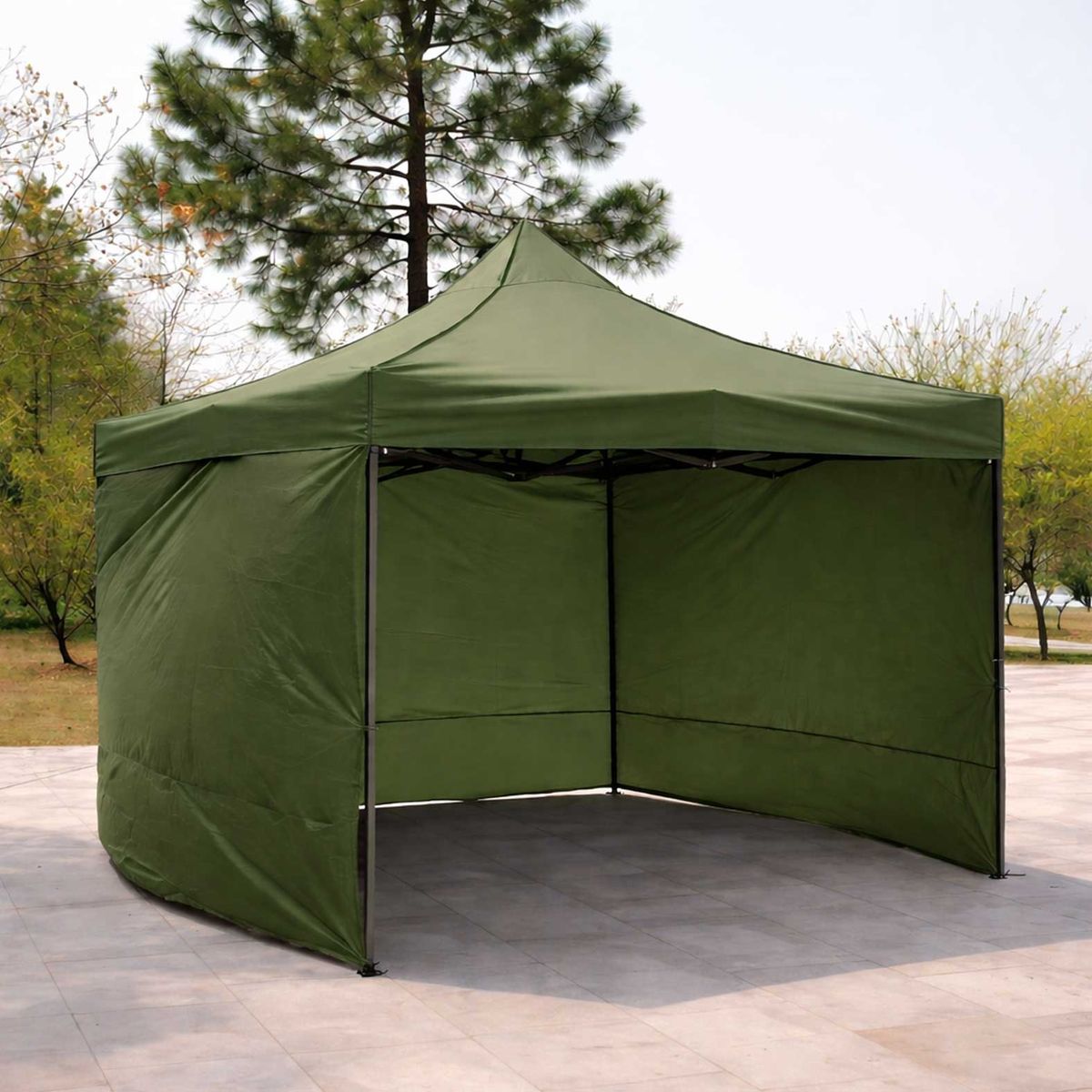 GENERICO - Lona Impermeable Lateral Carpa Universal Toldo 3x3x3mt Verde