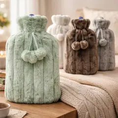 GENERICO - Guatero Bolsa De Agua Caliente 2 Litros Con Funda De Peluche