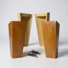 BLOCCARE - Kit 4 Patas Universales Para Cama Europea - Miel 24 cm