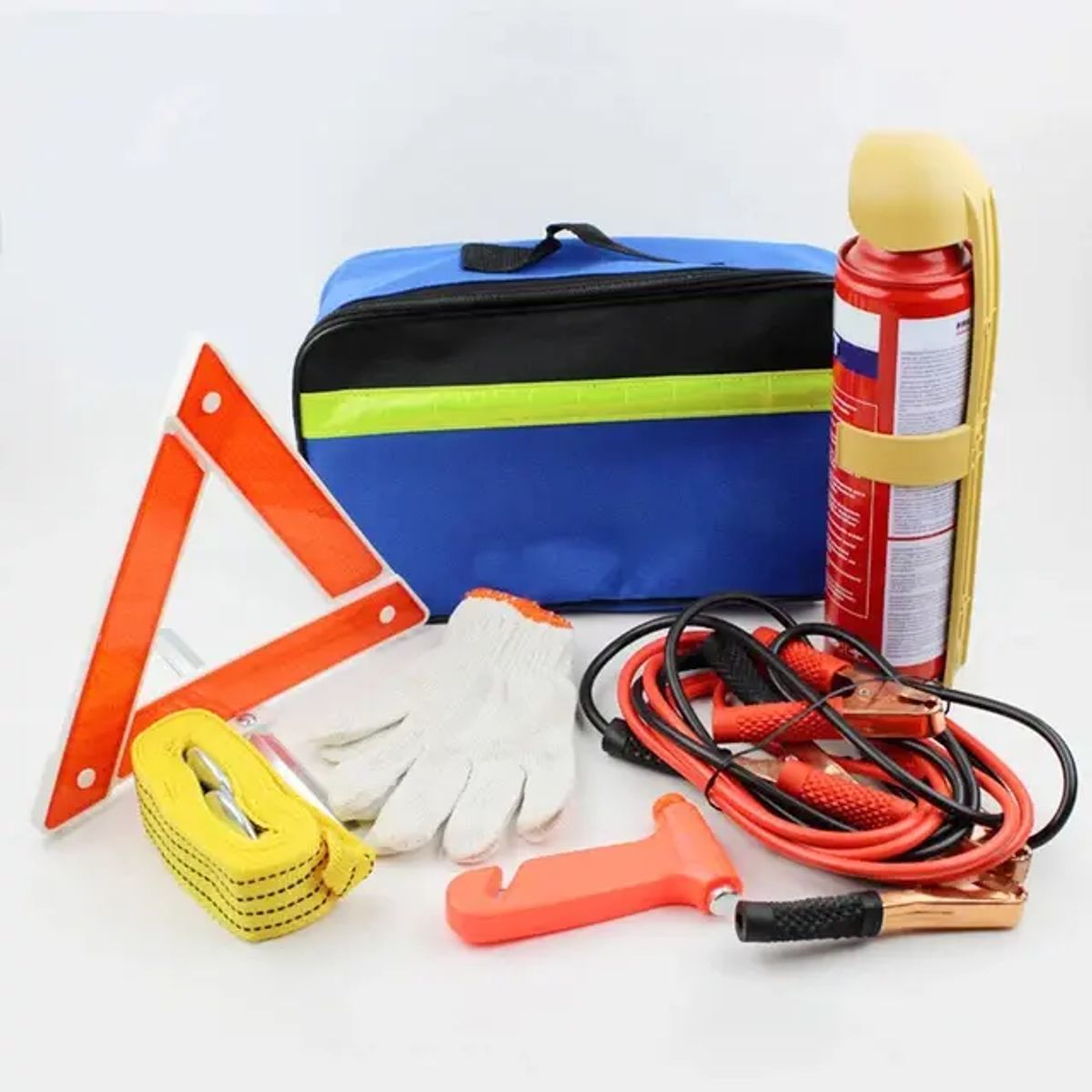 GENERICO - KIT DE EMERGENCIA VIAL PARA AUTO 7 PIEZAS