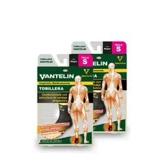 VANTELIN - Pack Doble Tobillera Estabilizadora S Negra