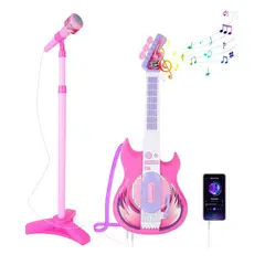 GENERICO - Kit Musical Para Niños Guitarra Microfono Y Entrada Para Celular Karaoke Infantil