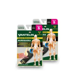 VANTELIN - Pack Doble Muñequeras Estabilizadora S Negra
