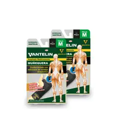 VANTELIN - Pack Doble Muñequeras Estabilizadora M Negra