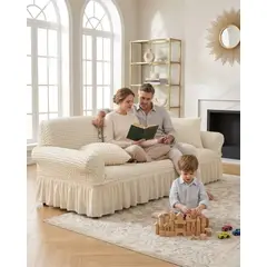 GENERICO - Funda de Sofa Turca de 1 Cuerpo Diseño Premium con Faldon